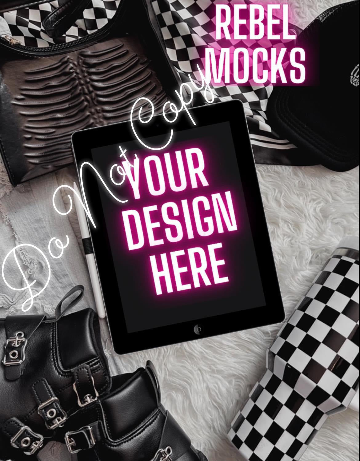 Edgy IPad Mock Up Flat Lay Mock Up
