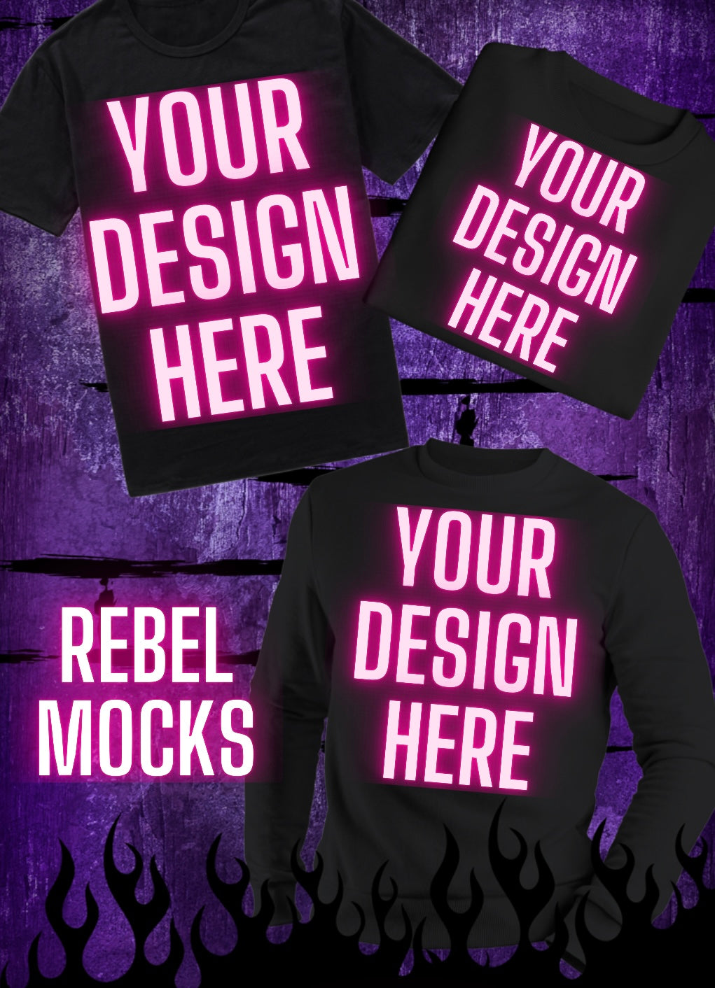 EXCLUSIVE MOCK BUNDLE purple / BLACK Grunge Alt Rock N Roll Vibes