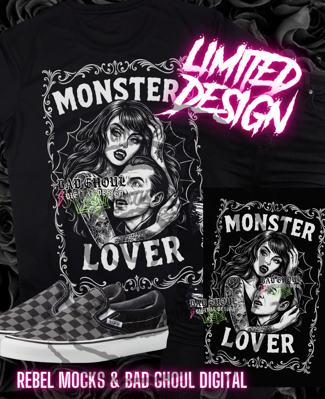 LIMITED- Monster Lover PNG DOWNLOAD Black Fab Only