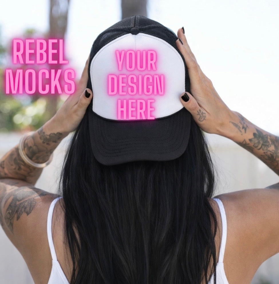 Trucker Hat| Edgy Alternative Mock Up