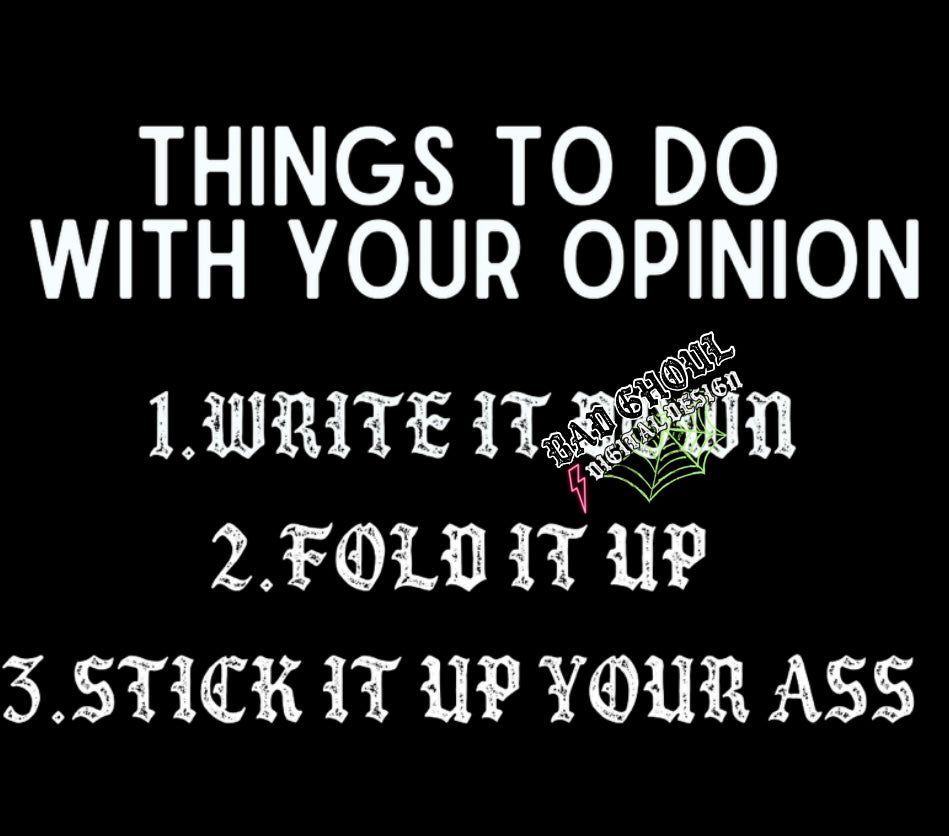 Things to do with your opinion PNG Download