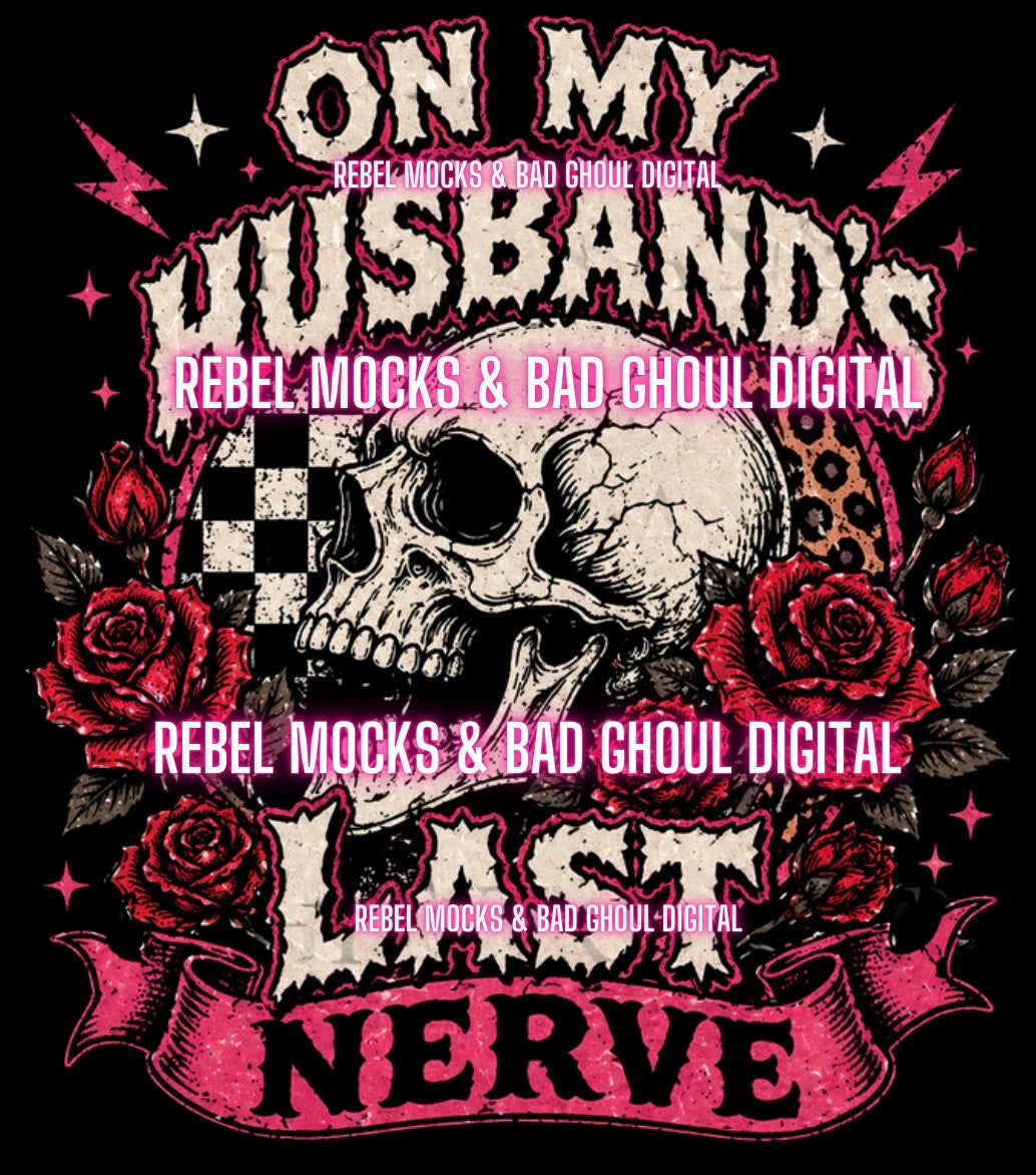 Husbands Last Nerve | Black Fabric Ultra Grunge |PNG DOWNLOAD