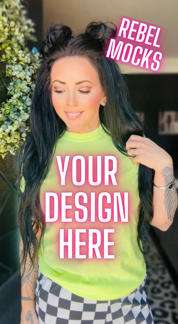 Cc Neon Lemon Vibez Model Mock Up