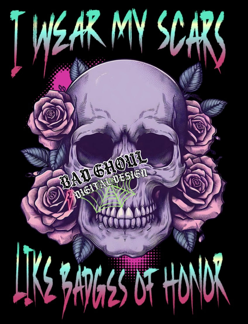 I wear my scars PNG Download