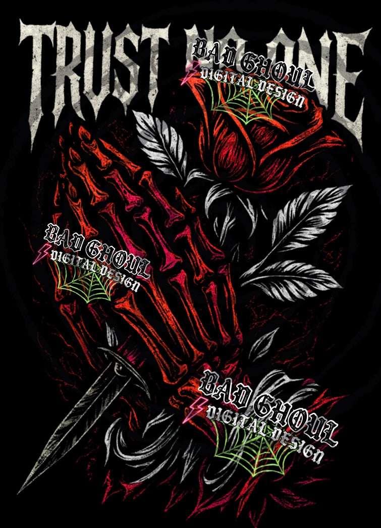 Trust NO One - black fab only-PNG Download