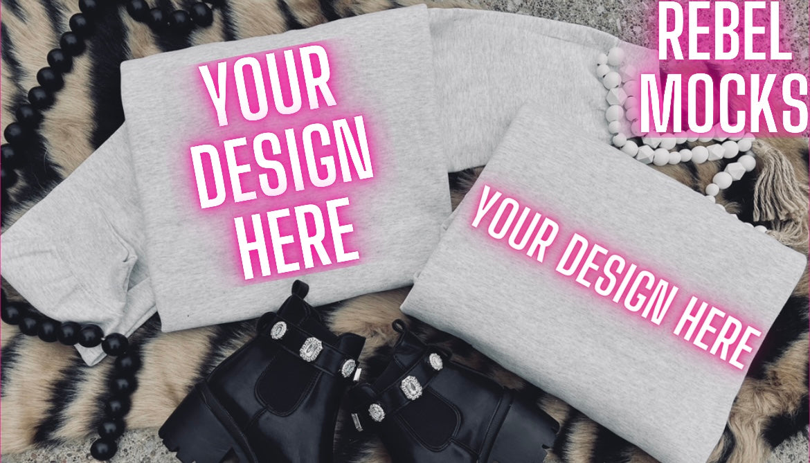 Edgy Ash Crew Sweatshirt Flat Lay Mock Up TRENDING