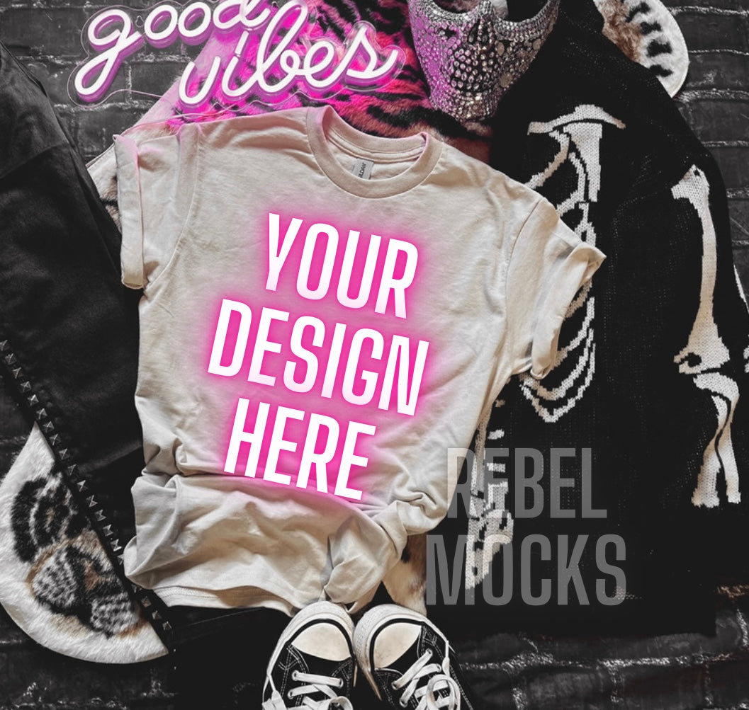 Sandy Edgy Flat lay mock up sublimation friendly 3 mocks