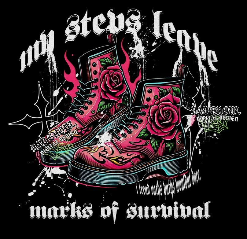 My Steps Leave Marks Of Survival PNG Download