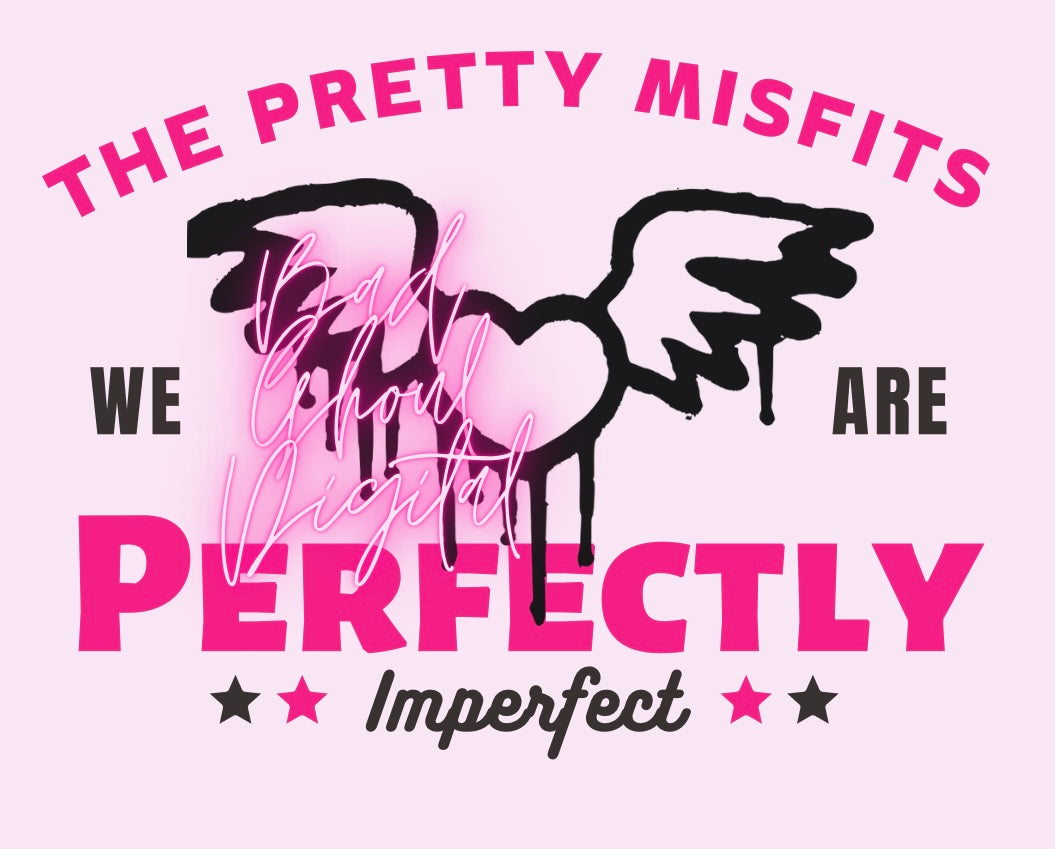 Pretty Misfits Perfectly Download PNG 2 FILES tee and hat patch