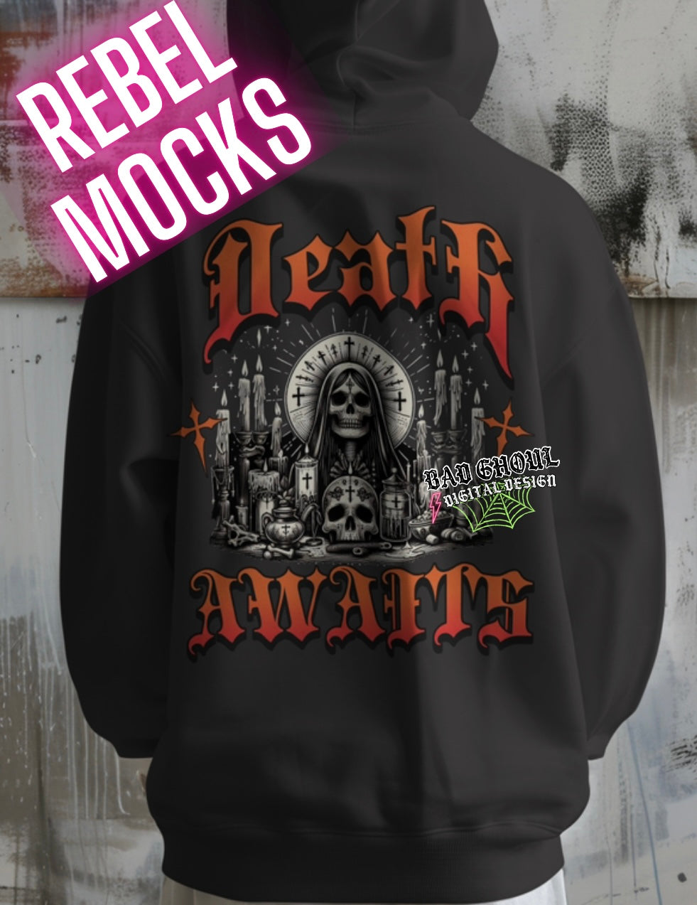 Death Awaits PNG Download- Dark Fabrics Only