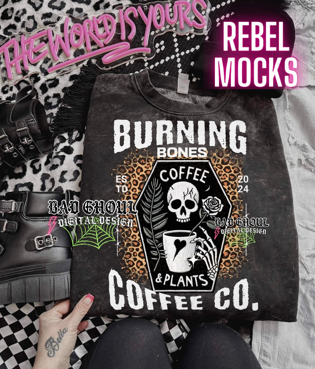 Exclusive Burning Bones Coffee Co. PNG Download