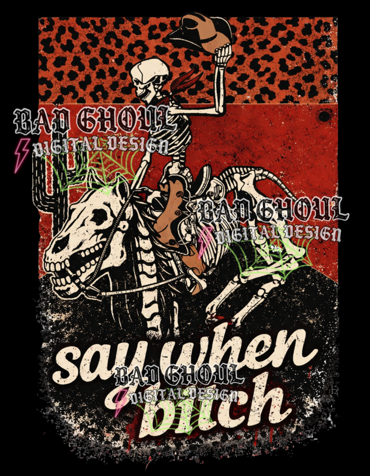 Say when bitch - Western Skellie | PNG DOWNLOAD