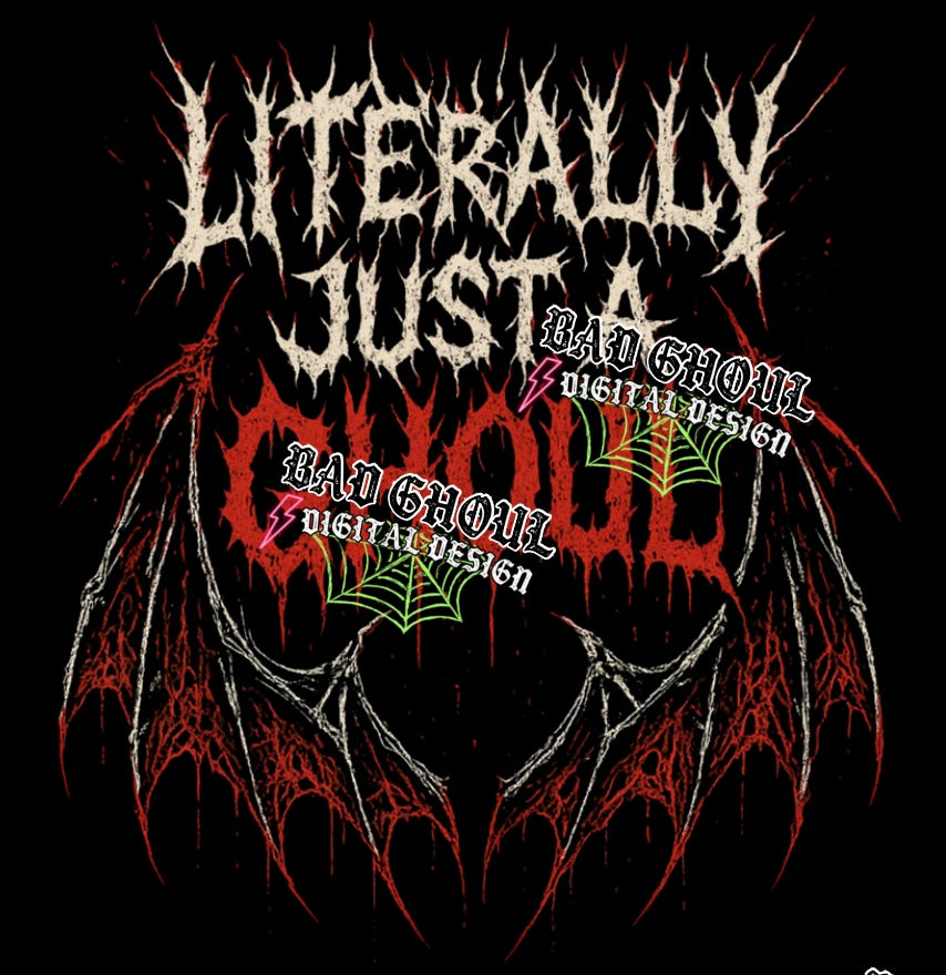 Literally just a ghoul PNG DOWNLOAD black fabric only
