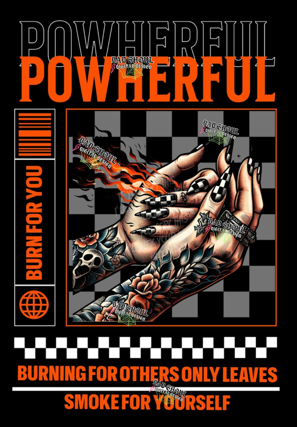 Exclusive powHERFul PNG Download for BLACK Fabric ONLY