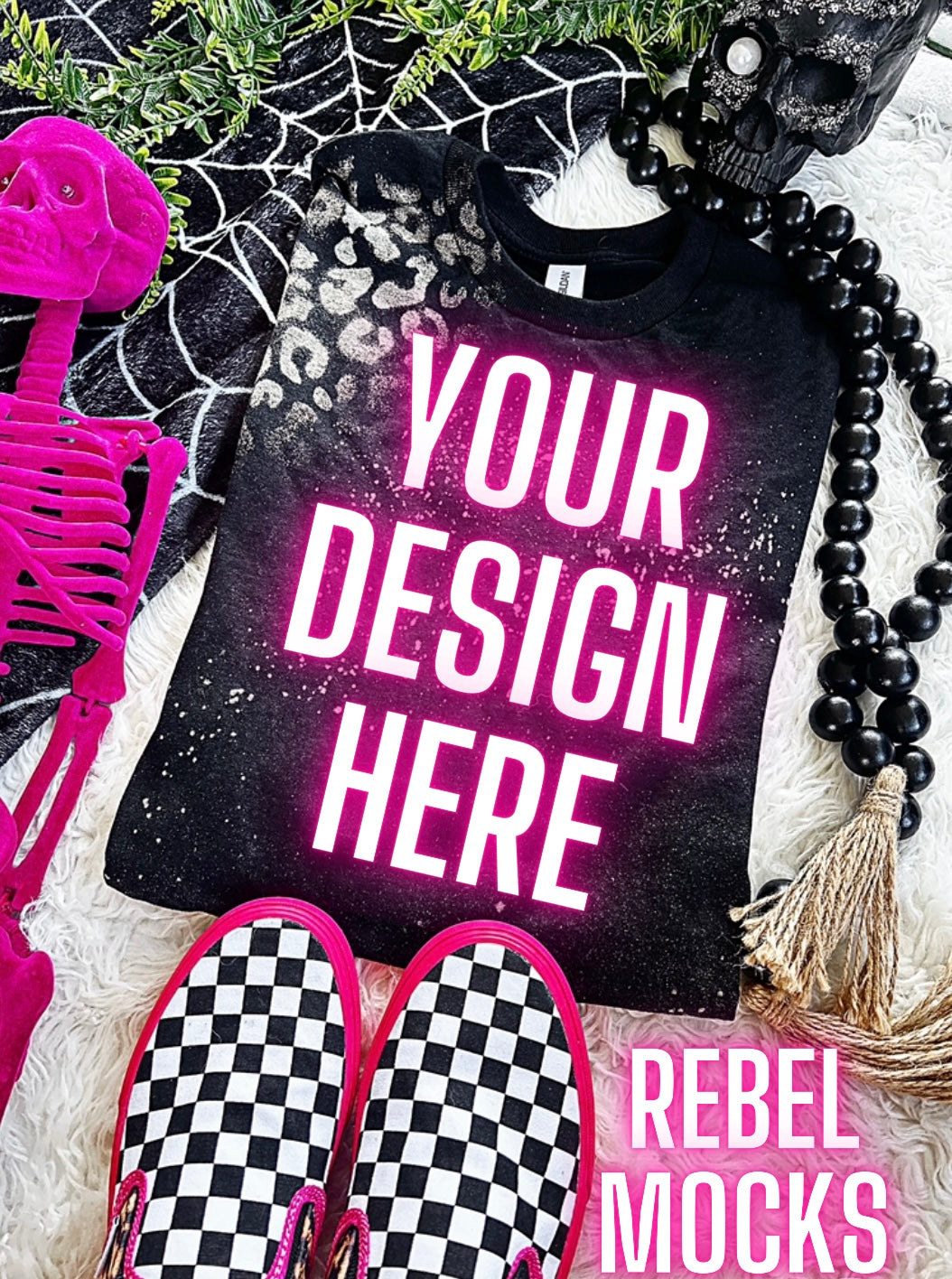 Black Cheetah Flat Lay Mock Up TRENDING