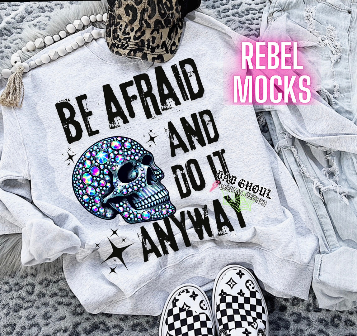 Be Afraid PNG download black and white