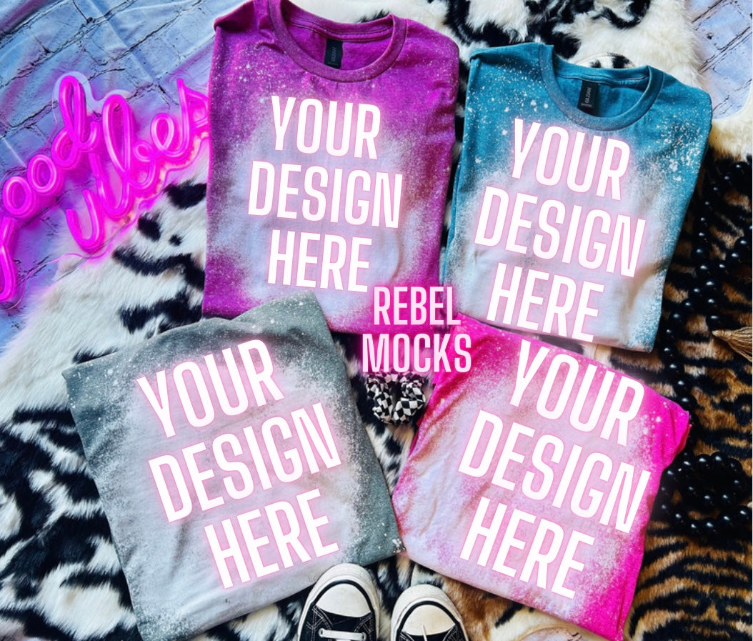 Bleach Softstyle Collage Mock UP Flat Lay