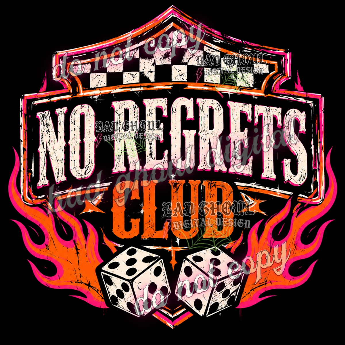 No regrets club | PNG DOWNLOAD BLACK FAB ONLY