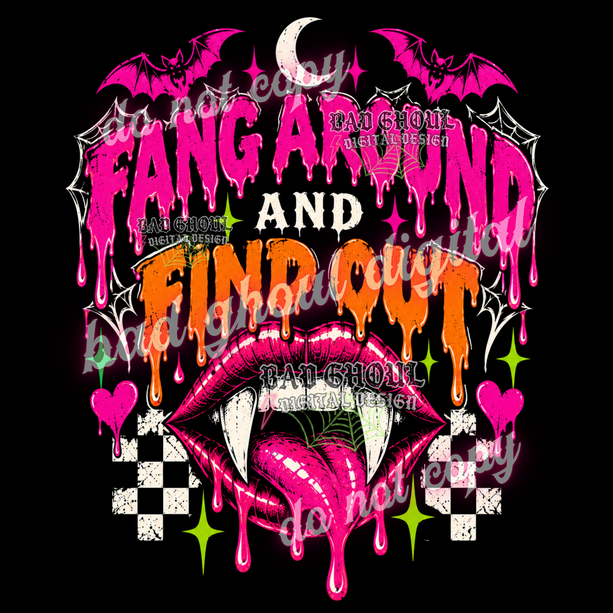 Fang around and find out | PNG DOWNLOAD BLACK FAB ONLY