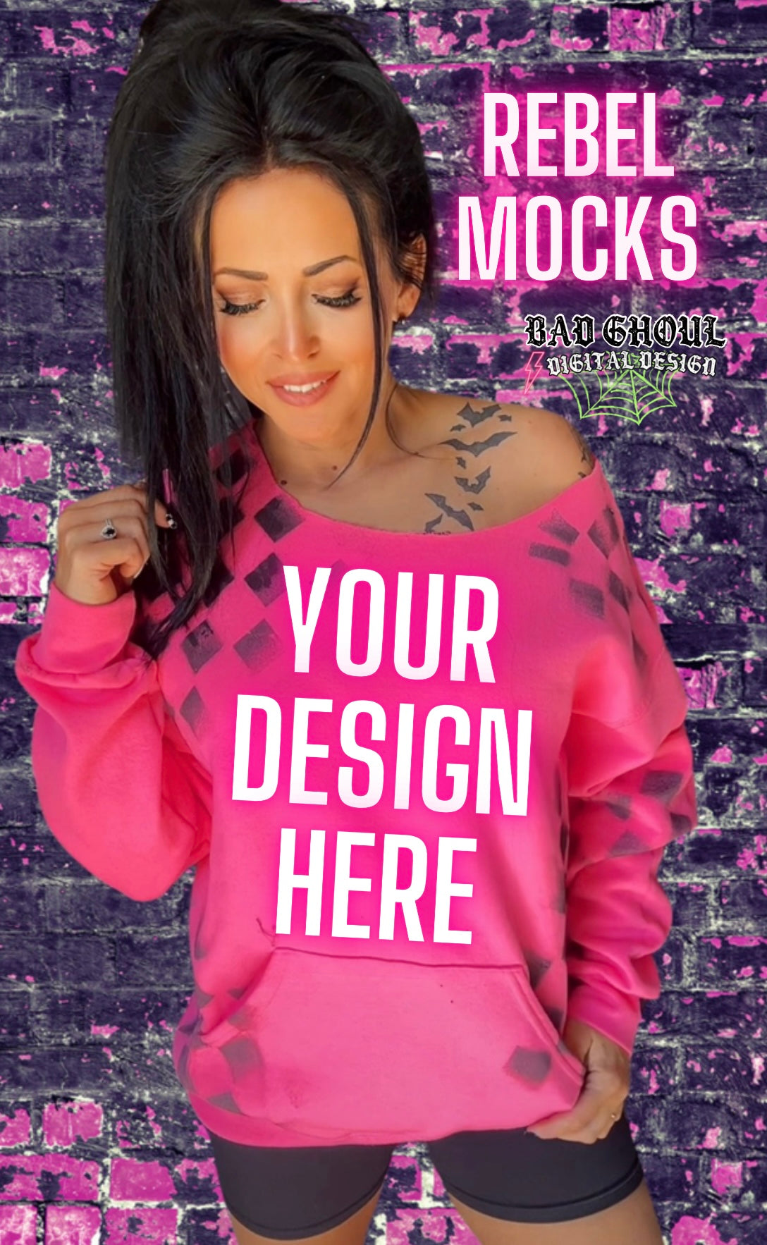 PINK and Black Checkered IRL Model Mock VIBIN