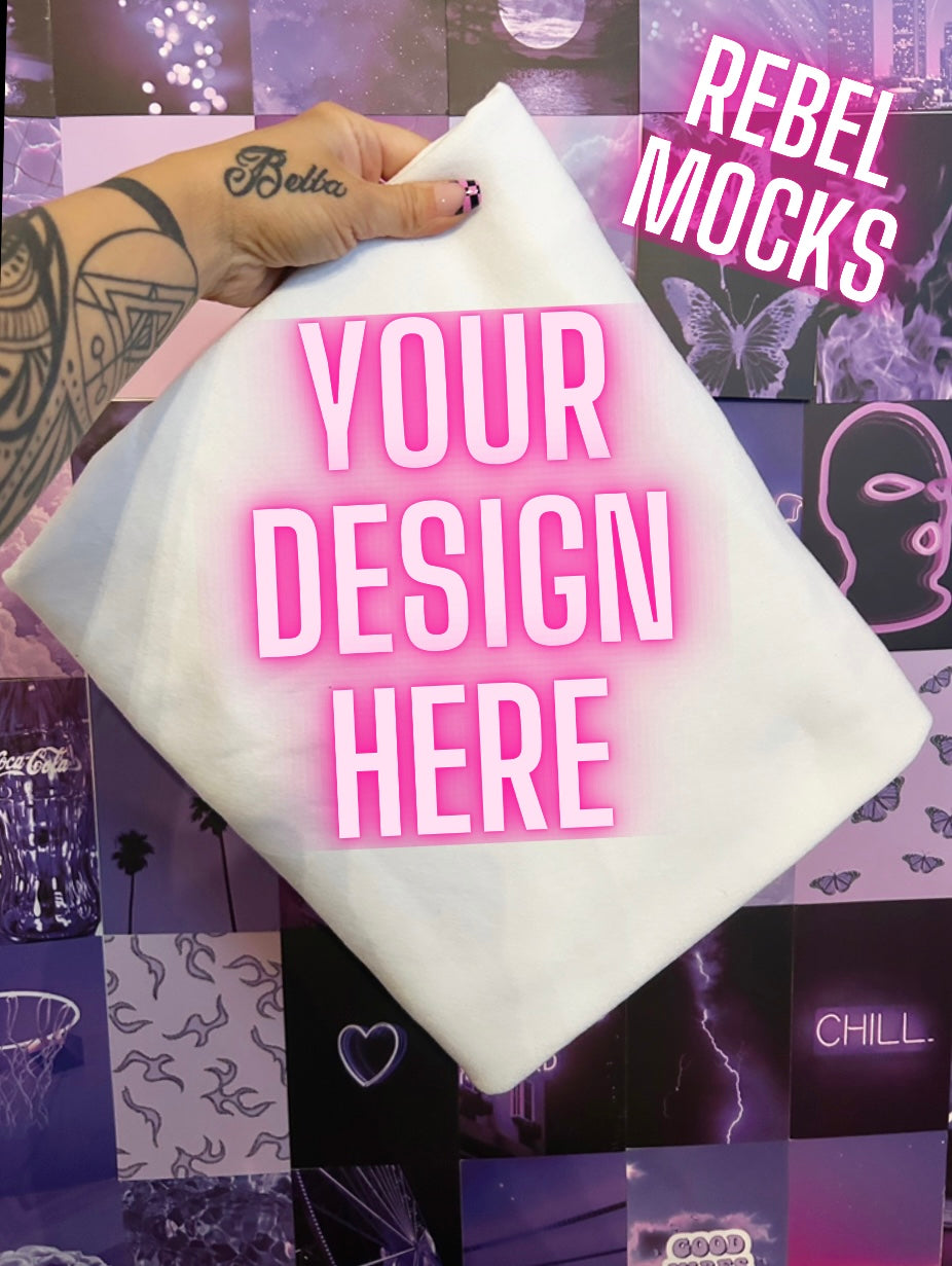 Edgy Aesthetic White Flat Lay Trendy Mock Up