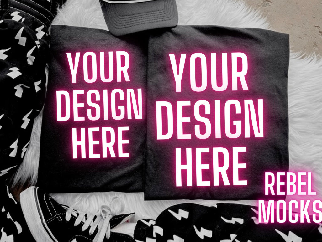 RAD Vibes Black Flat Lay Mock Up