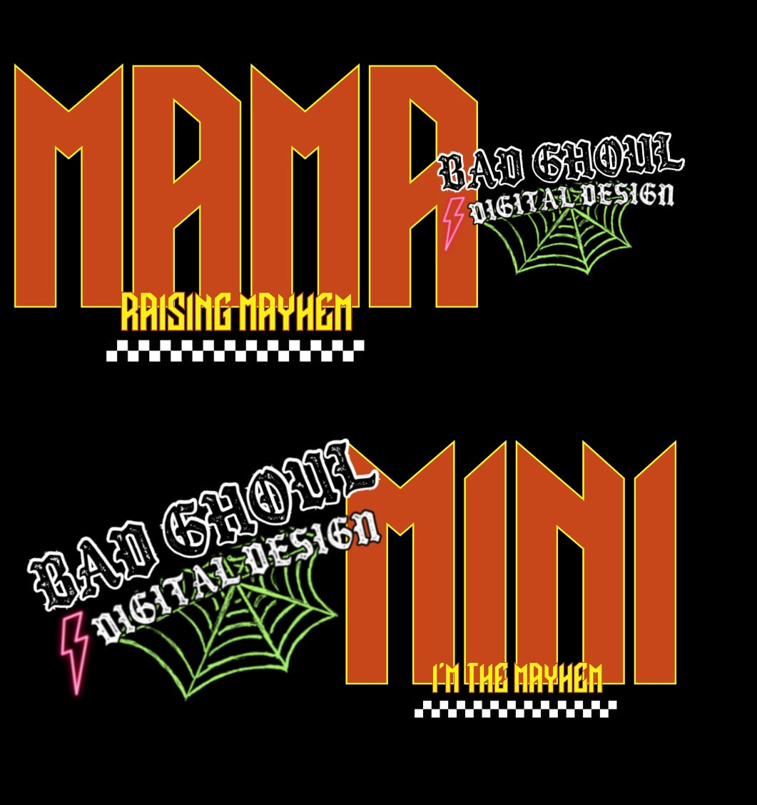 Mama and Mini Mayhem Set PNG Download