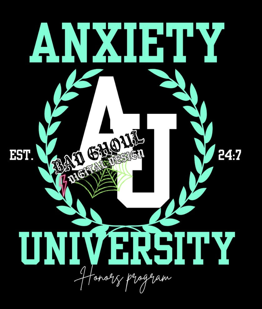 Anxiety University PNG Download With Sleeve