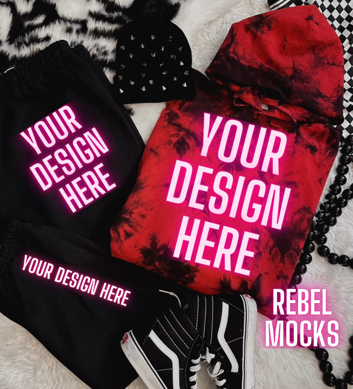 Alt Vibes Red and Black Sweat Set Mock Up TRENDING hoodie