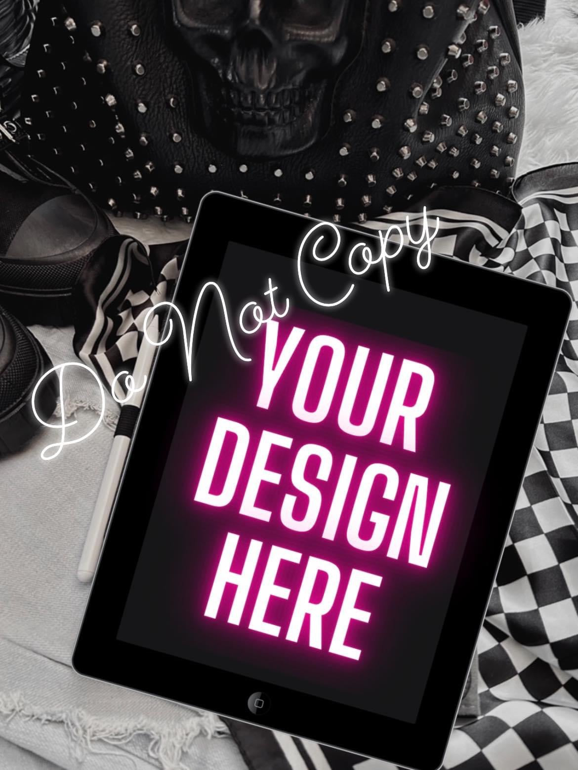 Edgy IPad Mock Up Flat Lay Mock Up