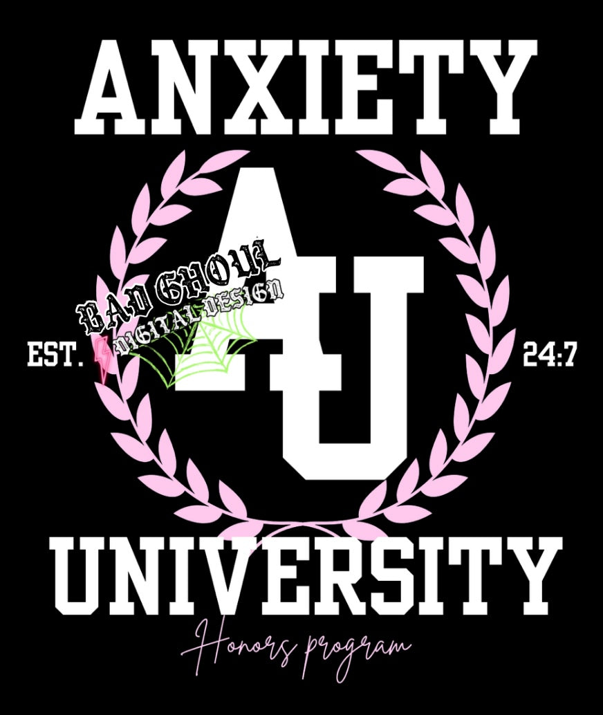 Anxiety University PNG Download With Sleeve