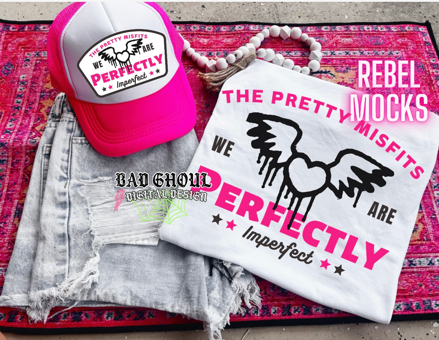 Pretty Misfits Perfectly Download PNG 2 FILES tee and hat patch