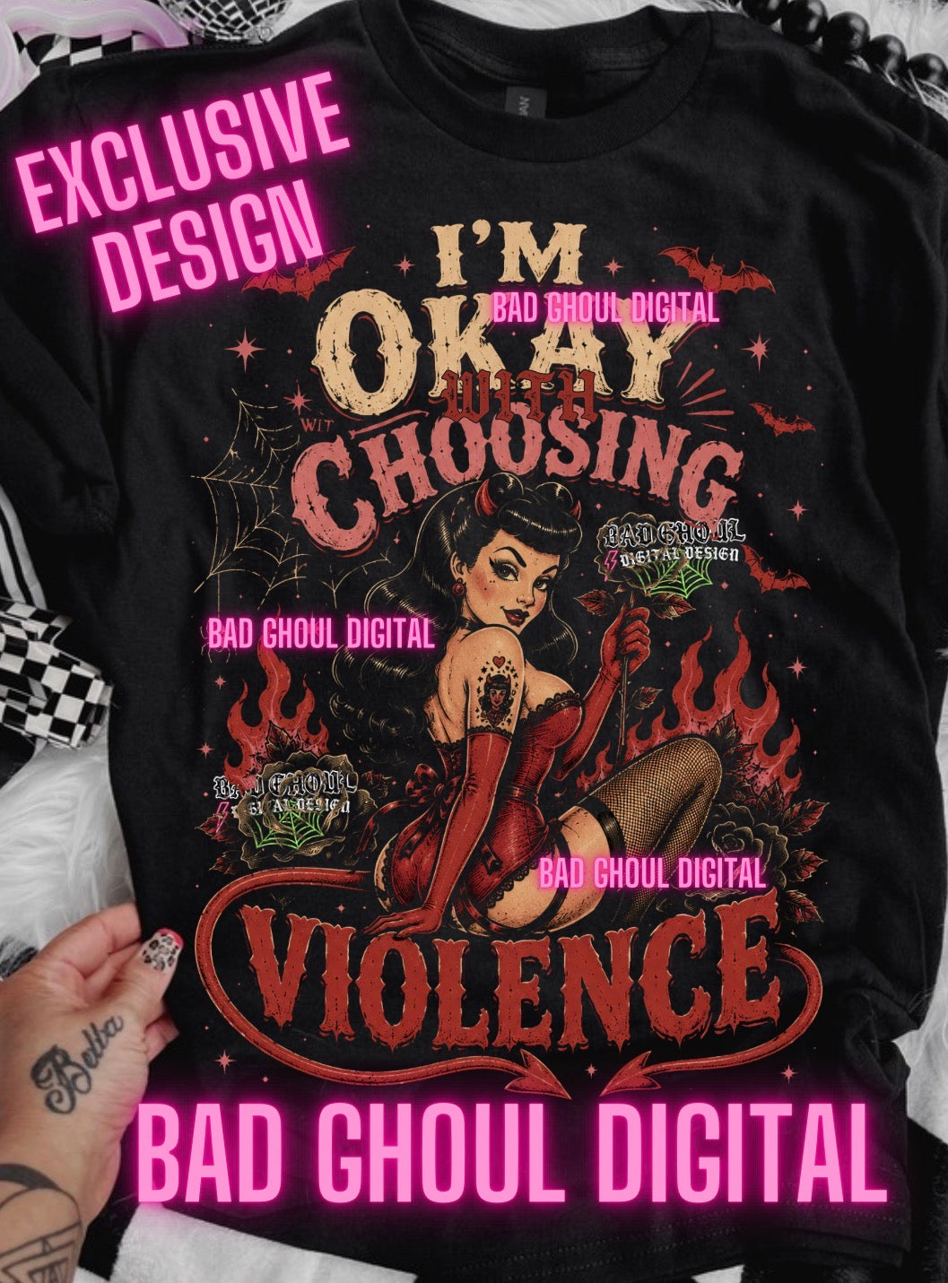 EXCLUSIVE | I’m Okay With| PNG DOWNLOAD| Black Fabric