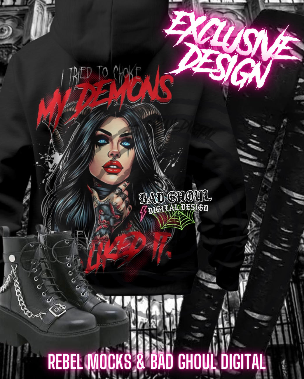 Exclusive I Tried To Choke My Demons But They Liked It PNG DOWNLOAD