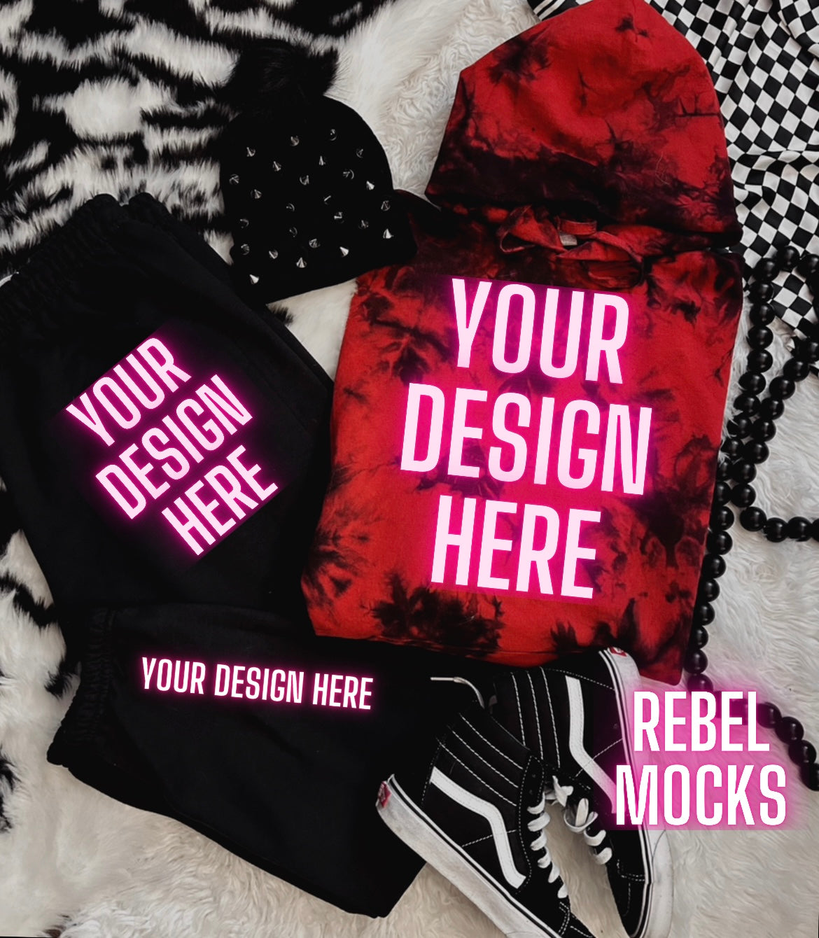 Alt Vibes Red and Black Sweat Set Mock Up TRENDING hoodie