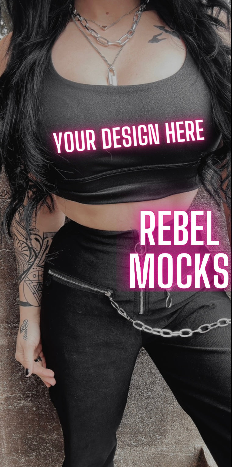 Black Alt Sports Bra Mock UP