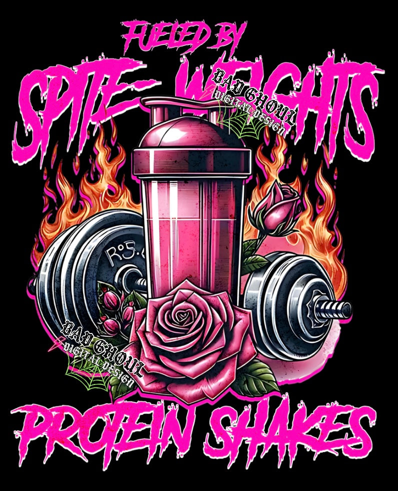 Fueled By Spite Weights Protein Shakes PNG Download