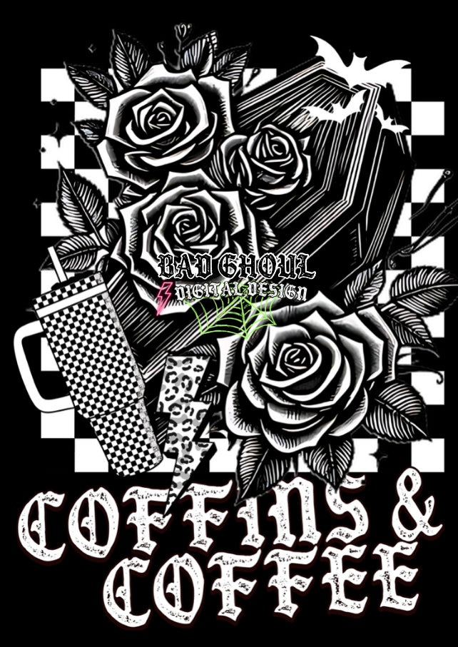 Coffins and Coffee PNG Download best on black