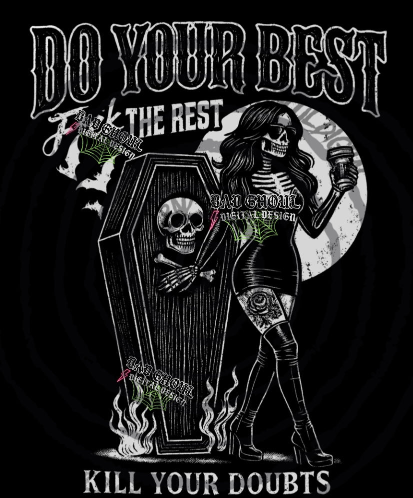 Do Your Best PNG DOWNLOAD black fabric only