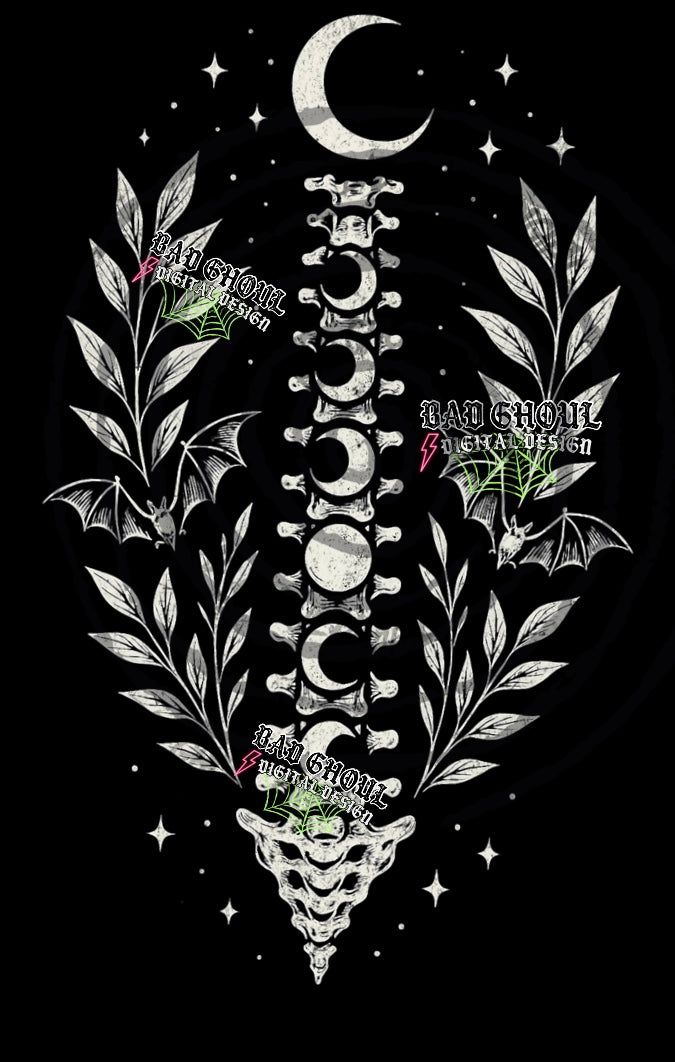Moon Spine PNG DOWNLOAD Black Fab Only