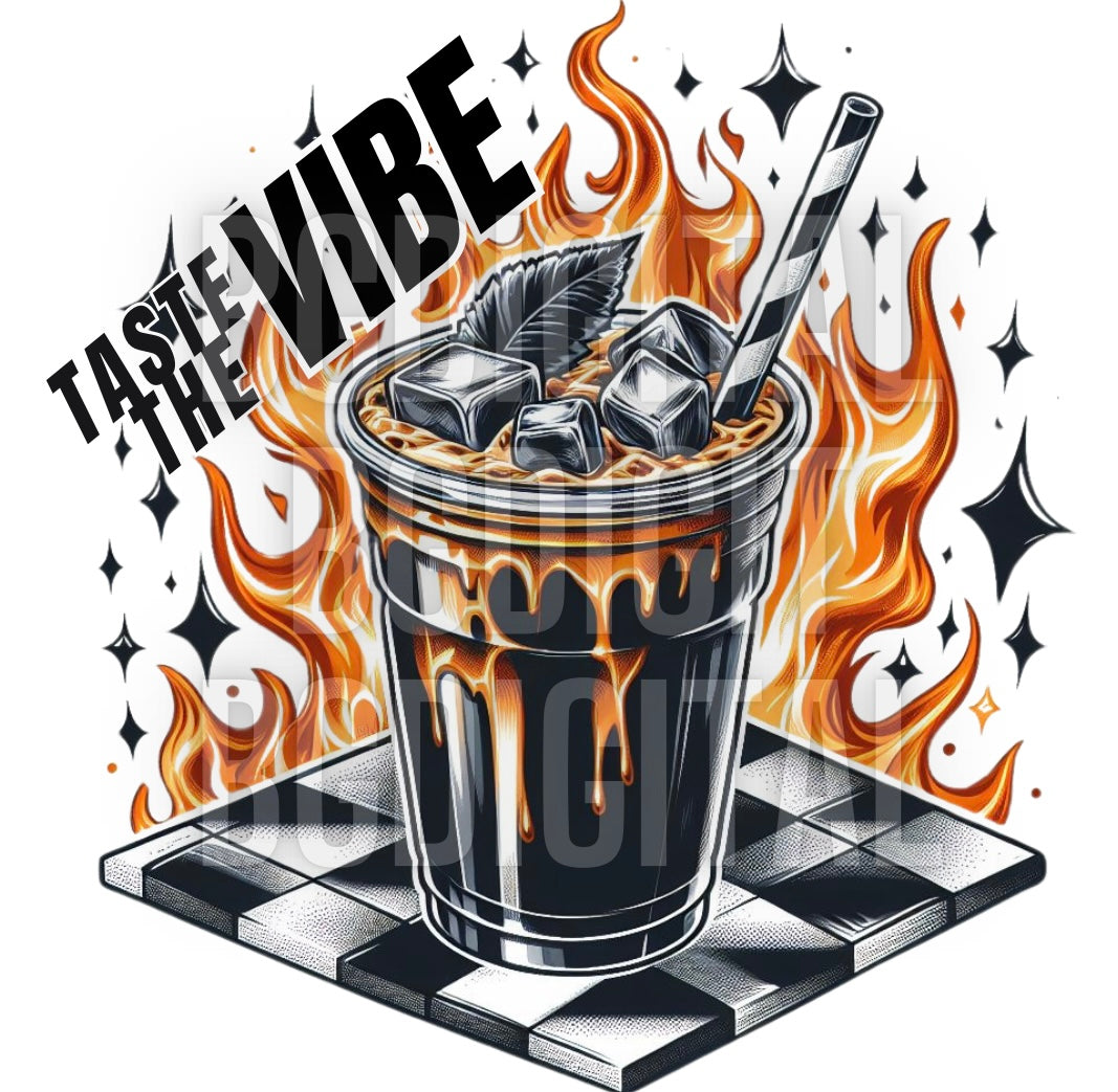 Sub Friendly Taste The Vibe Iced Coffee PNG Download