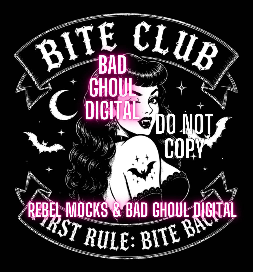 Bite Club| PNG DOWNLOAD | Black Fabric Only