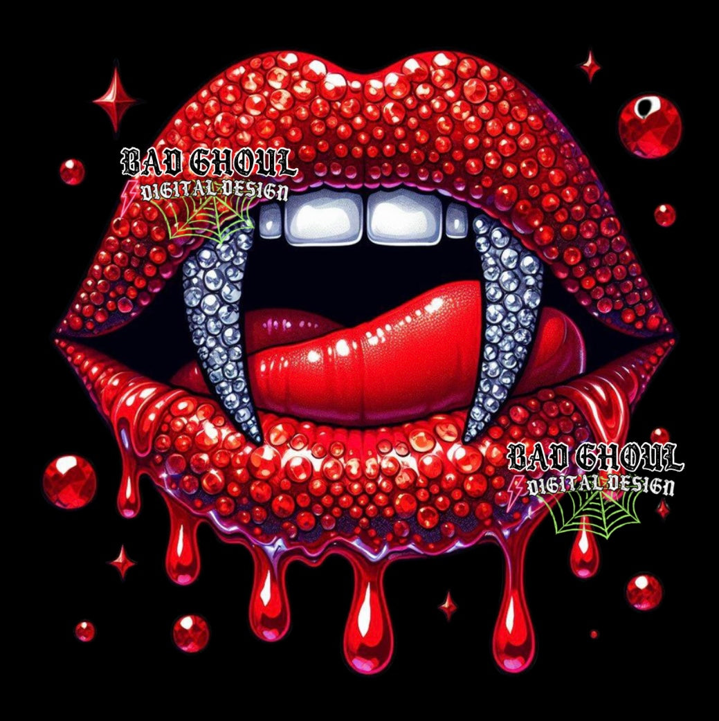 Faux Bling Vamp Lips PNG download