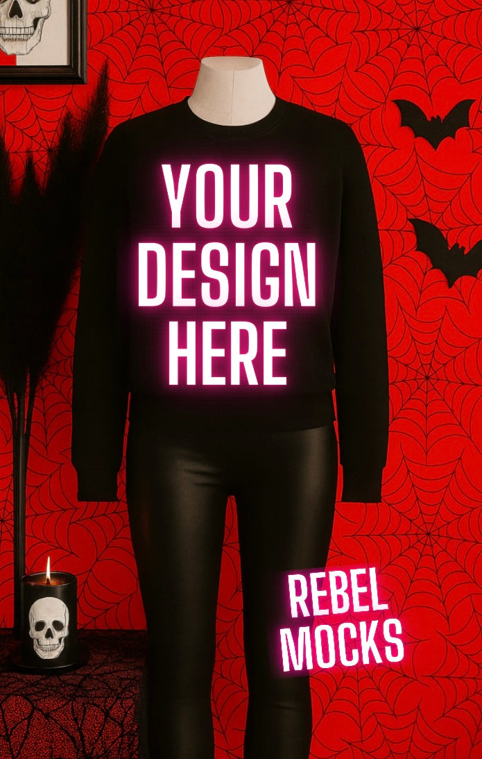 Sweatshirt Goth Edgy Alternative Mock Up