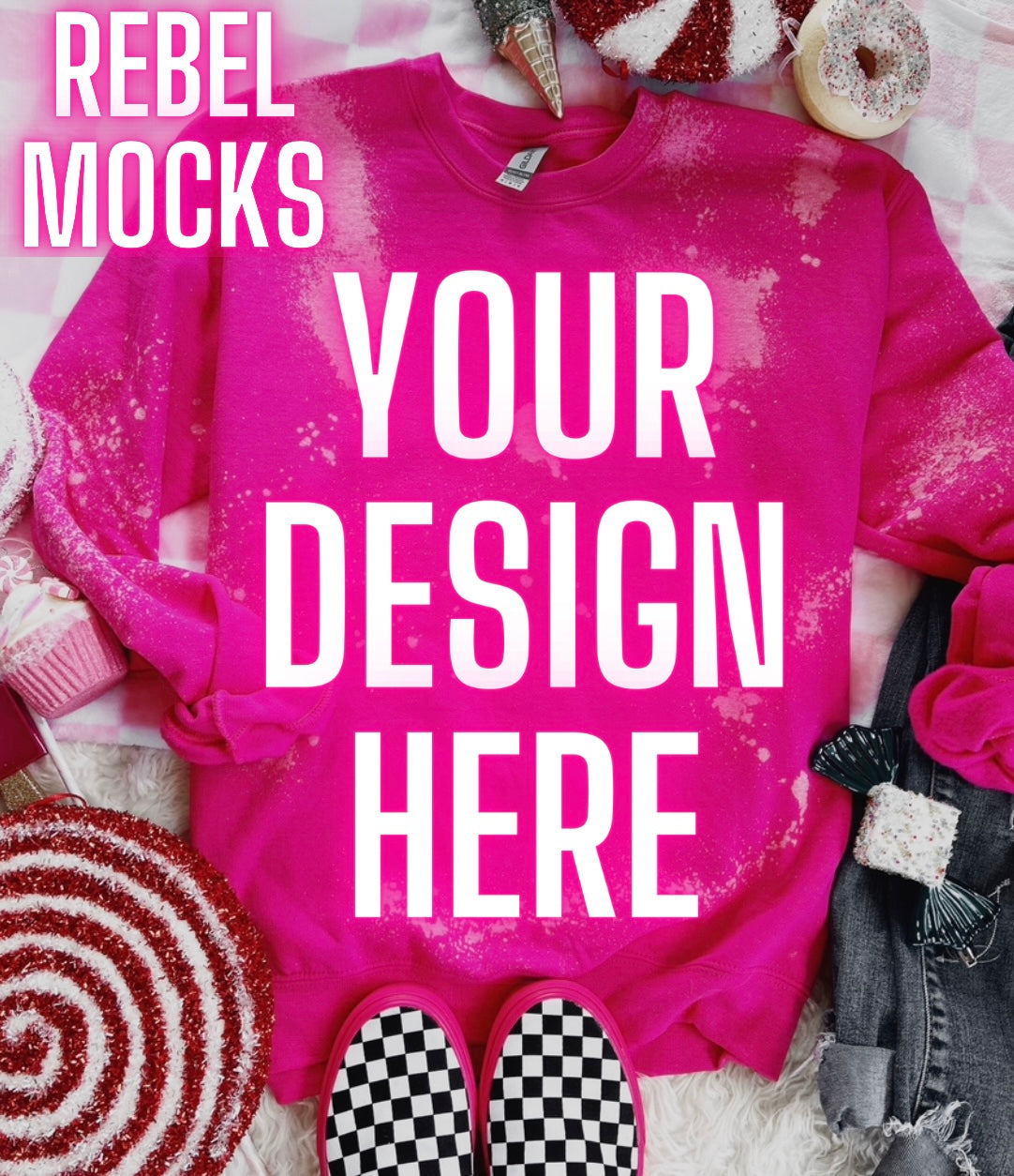 Pink Flat Lay Mock Up TRENDING
