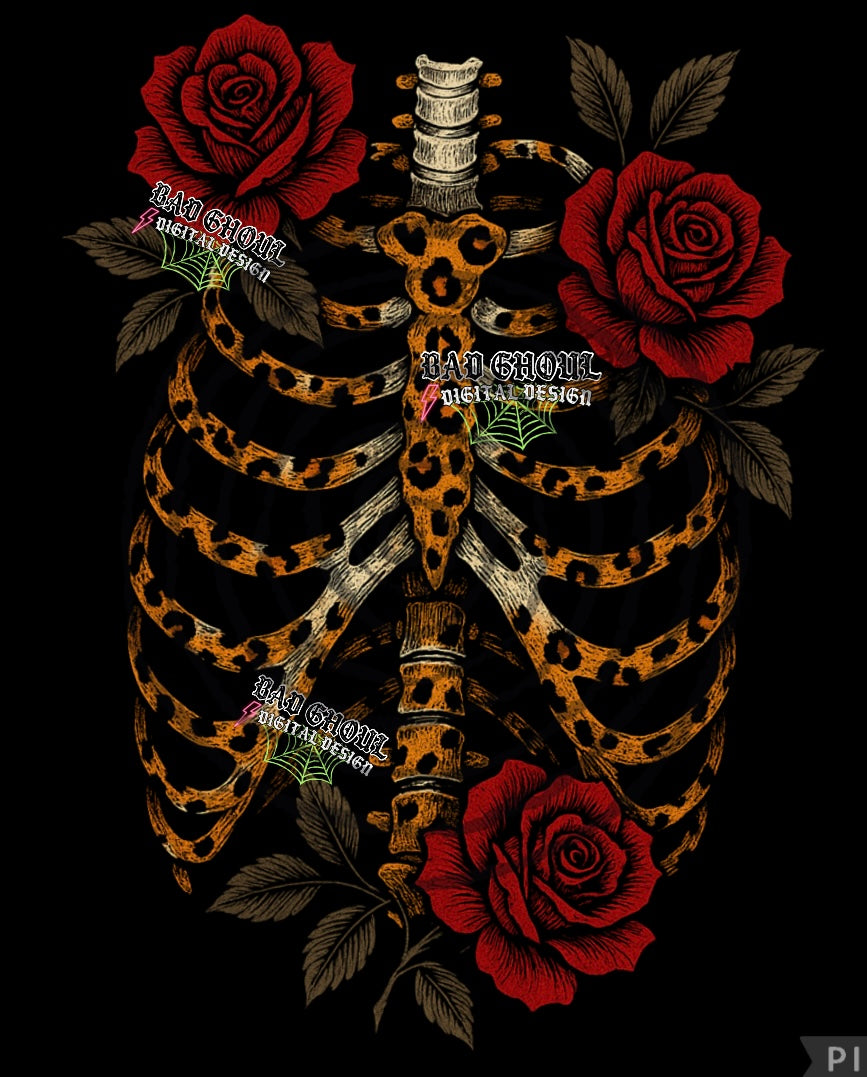 Rose ribs PNG DOWNLOAD Black Fabric Only