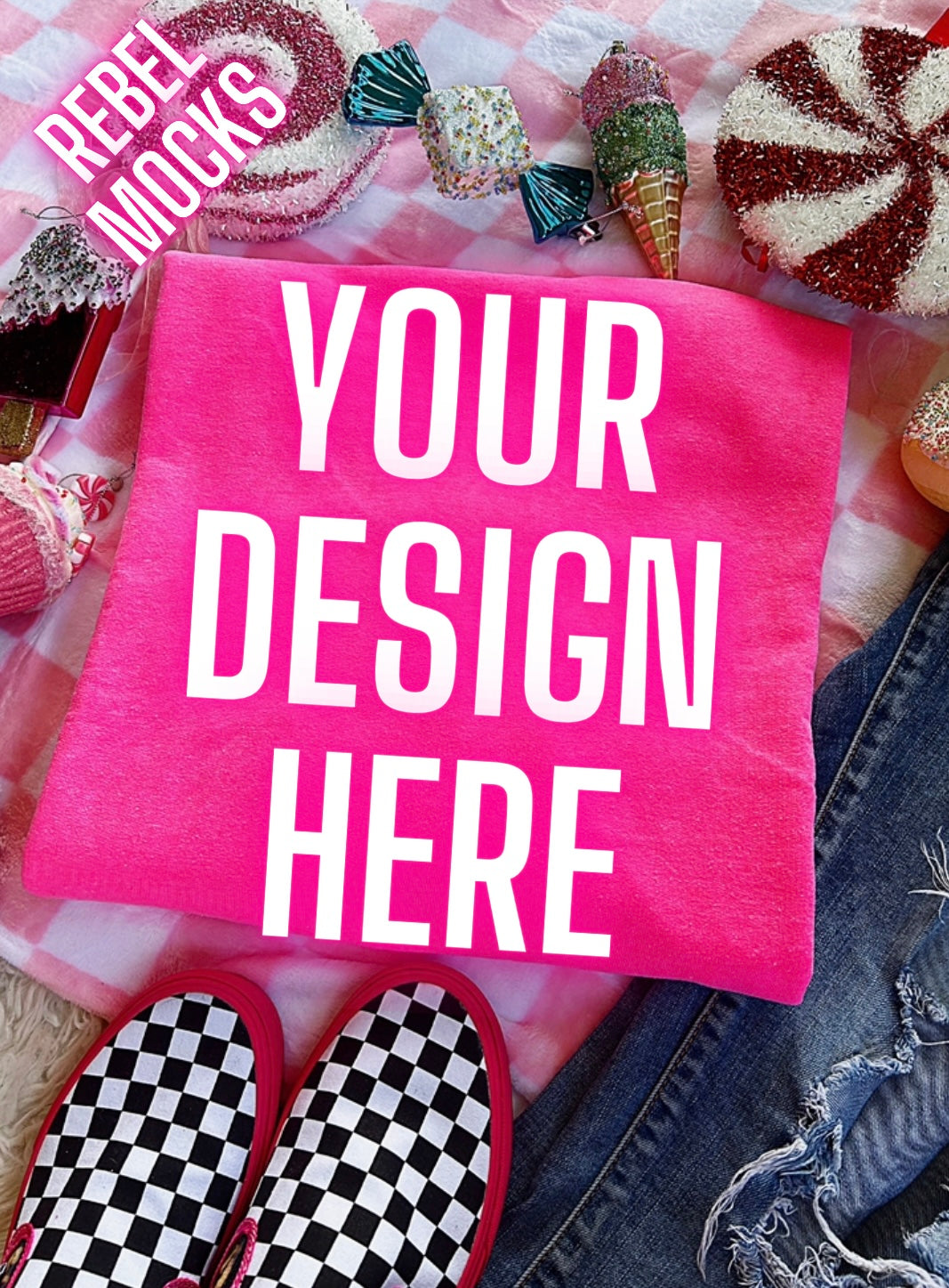 Pink Flat Lay Mock Up TRENDING