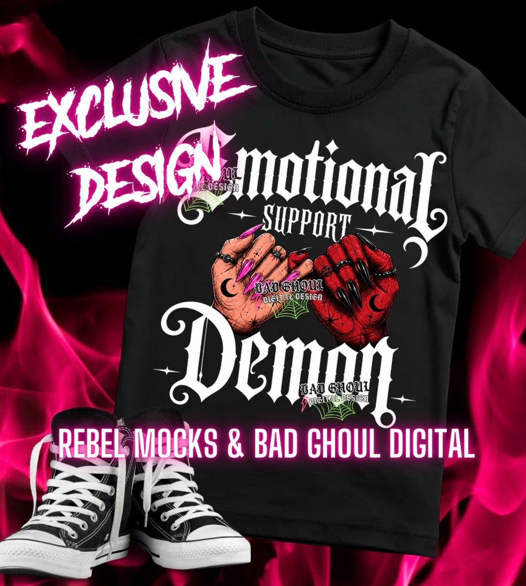 EXCLUSIVE |Emotional Support | PNG DOWNLOAD| Black Fabric