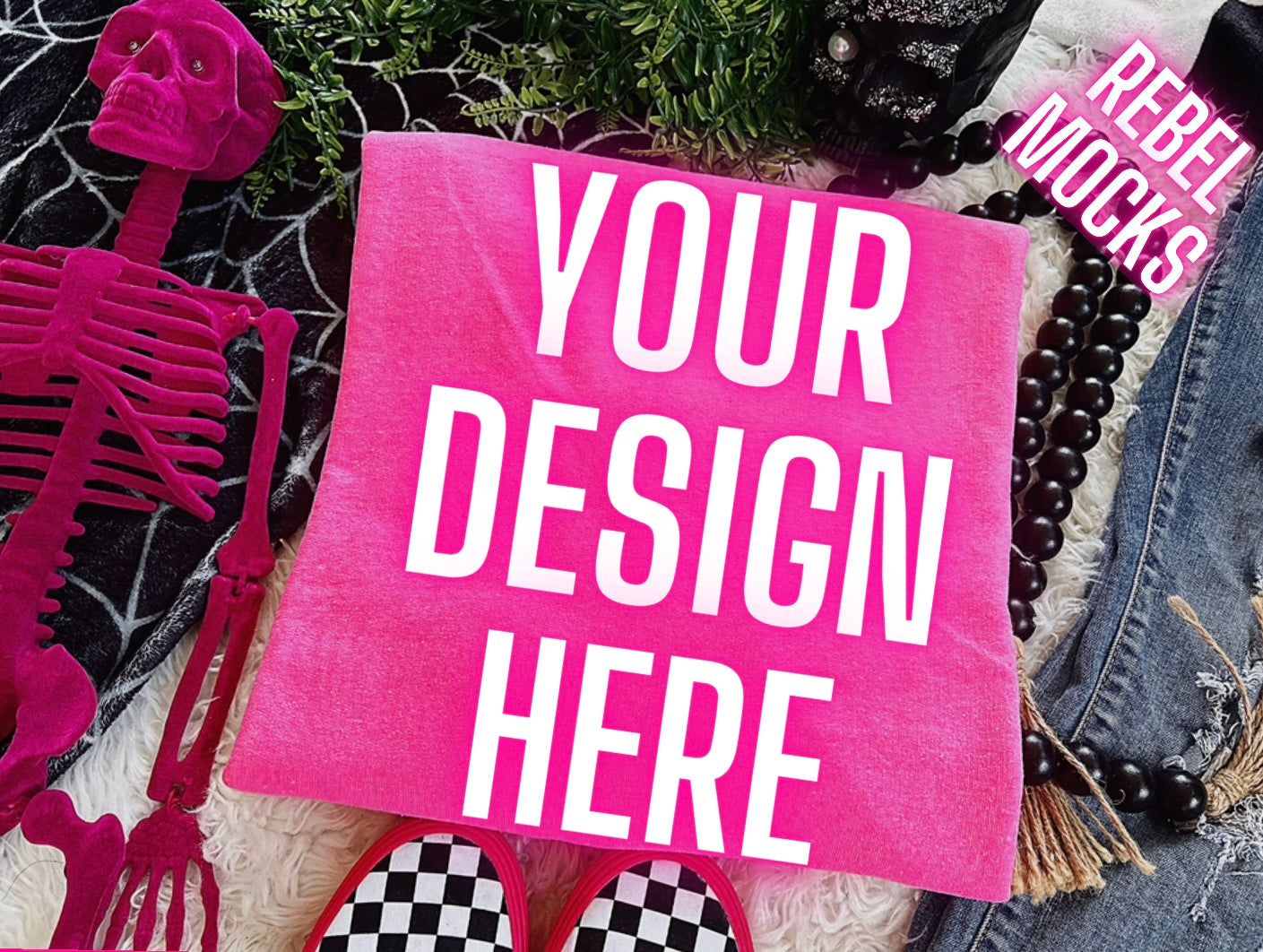 Pink Flat Lay Mock Up TRENDING