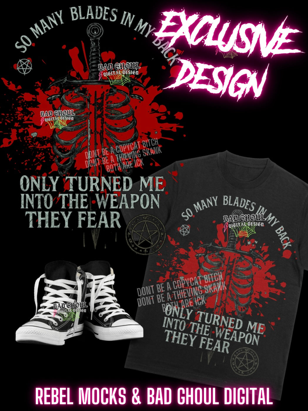 EXCLUSIVE So Many Blades Black Fabric ONLY PNG Download